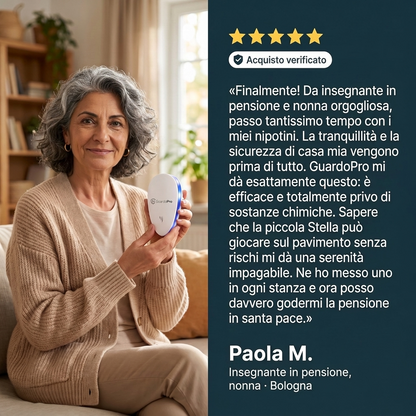 GuardoPro | Repellente a ultrasuoni da presa – Contro oltre 14 tipi di parassiti, senza veleno